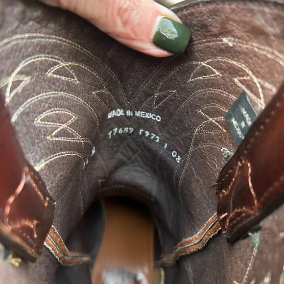 Frye Men's Brown Leather Billy Pull on Cowboy Western Boots Size 11M - Picture 2 of 15